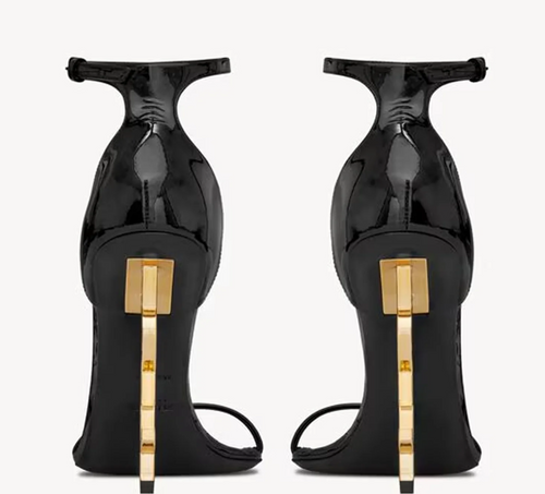 YSL LV BLACL&GOLD HEELS (LIMITED STOCK)